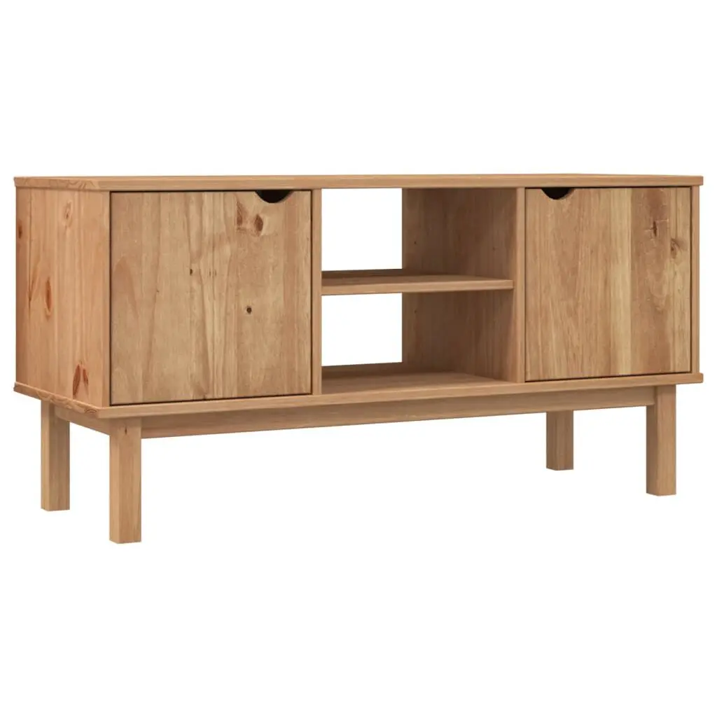 TV Stand OTTA 44.7x16.9x22.4 Inches Solid Wood Pine Entertainment Center