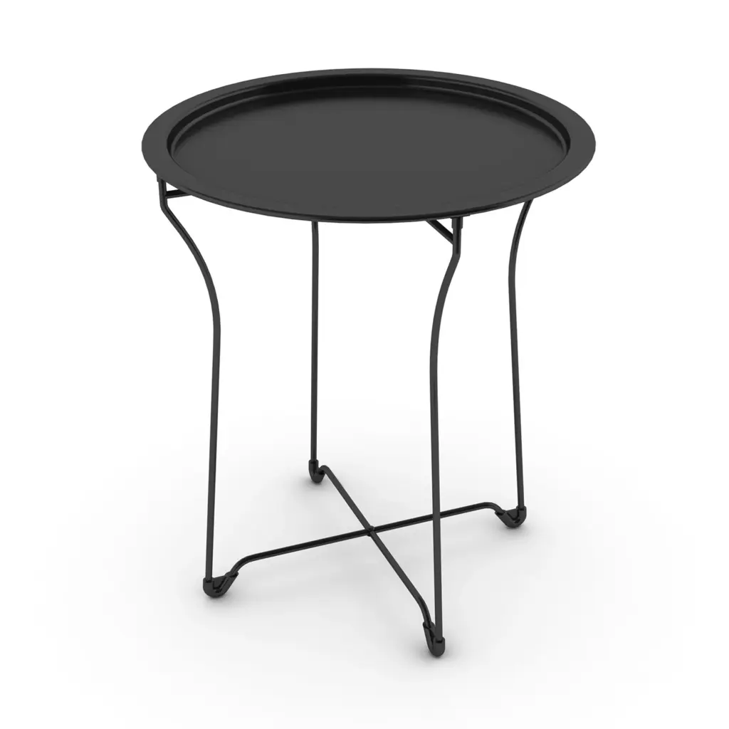 Atlantic 18 Metal Folding Snack Side Table or TV Tray Black Atlantic Inc