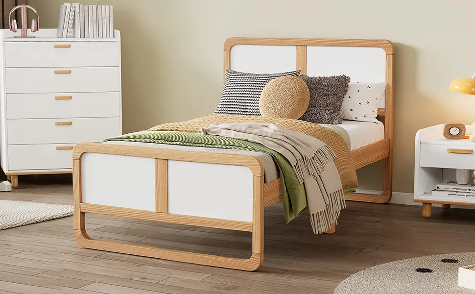 Modern Style Twin Dimensions Solid Timber Platform Bed Kids Teens Adults Durable Bedroom Furniture bed best