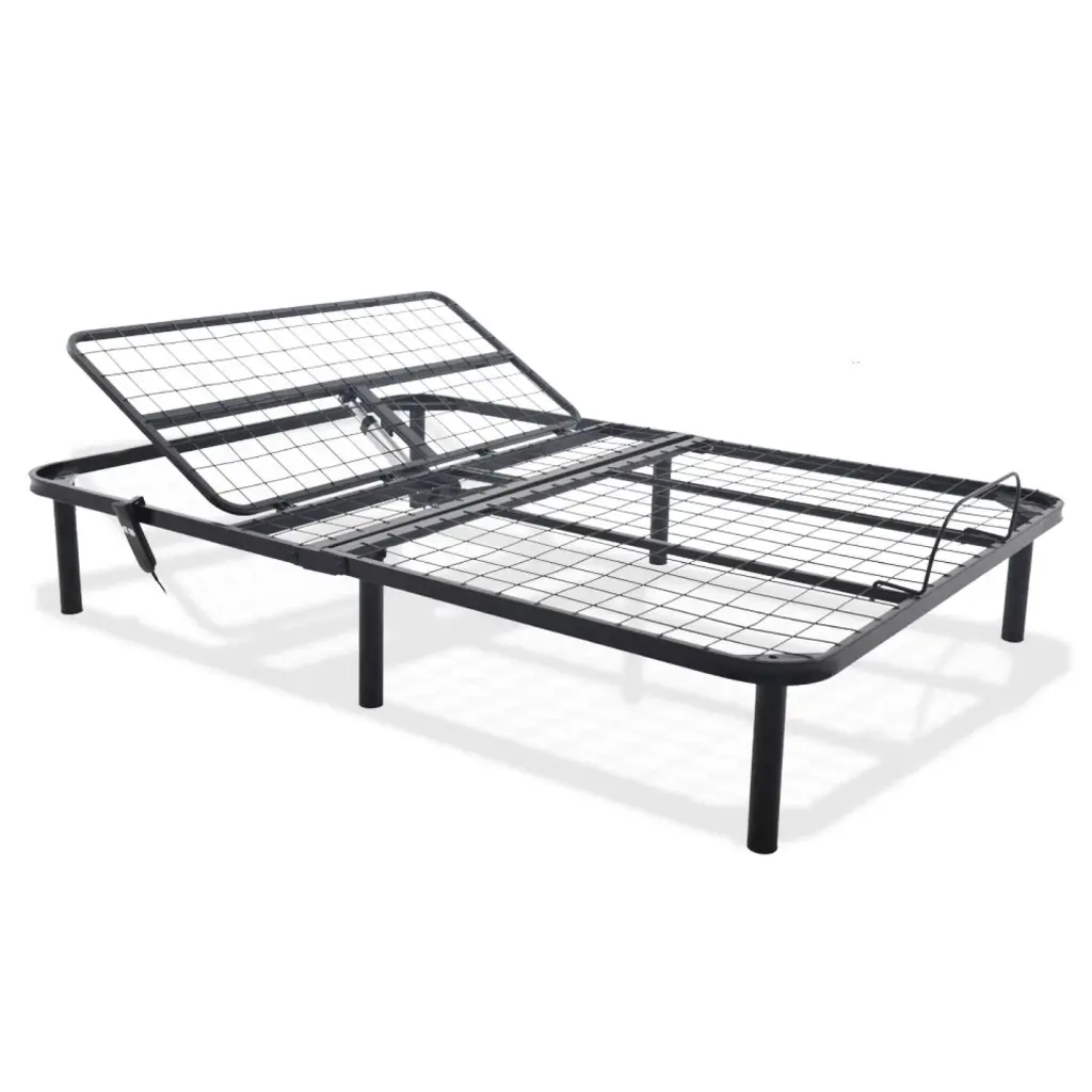 Bthu Twin Customizable Bed Black Metallic omne sleep