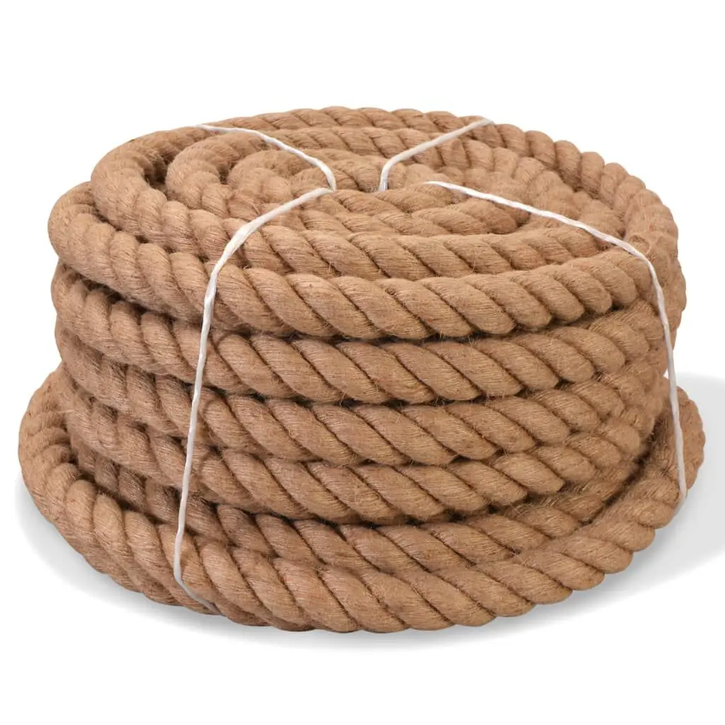 100% Jute Rope 1.2 Inch Diameter 1181.1 Inch Length Heavy Duty Natural Twine