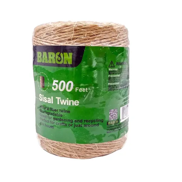 Baron 60106 Sisal Rope Twine 500 Feet Natural Fiber Gardening Twine