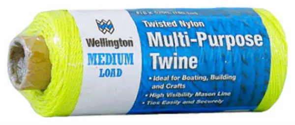 Wellington 11502 Multi-Purpose Twisted Nylon Twine Yellow 18 x 1050 Feet