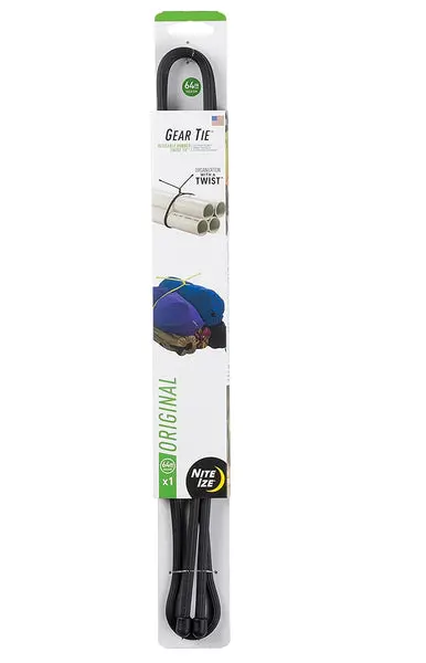 Nite Ize GT64-01-R3 Gear Tie Reusable Twist Tie Black Heavy Duty