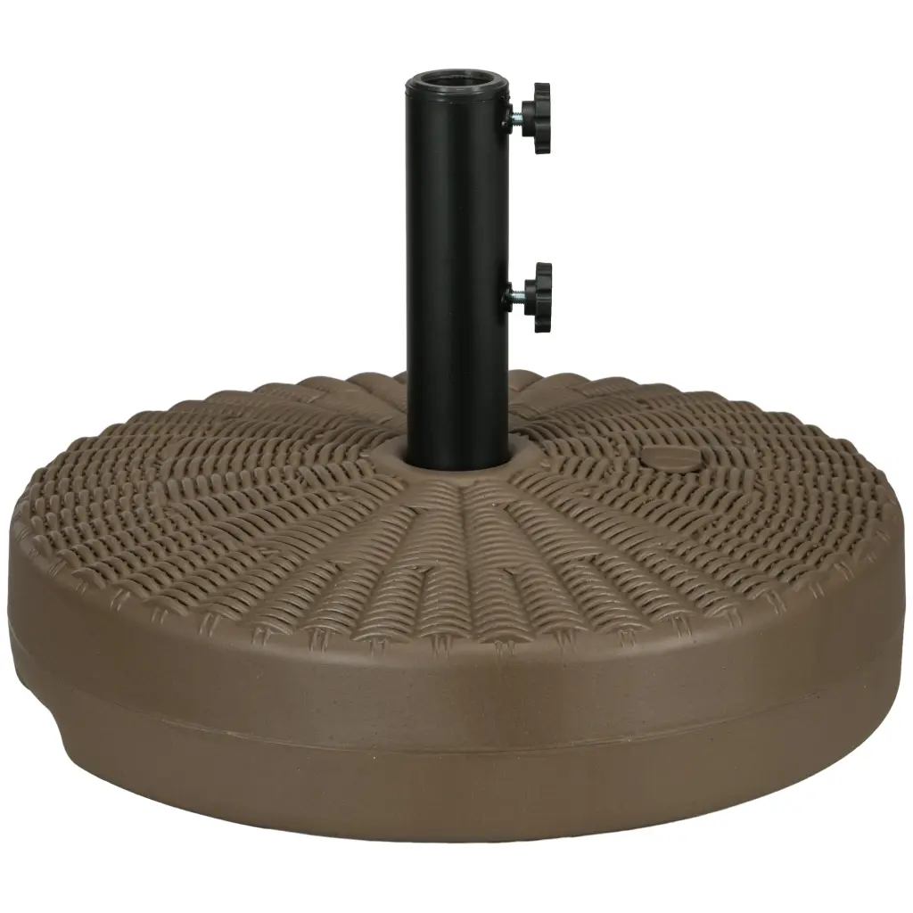 Outsunny 64 Lbs. Fillable Umbrella Base Steel Umbrella Holder Patio and Garden aosom business