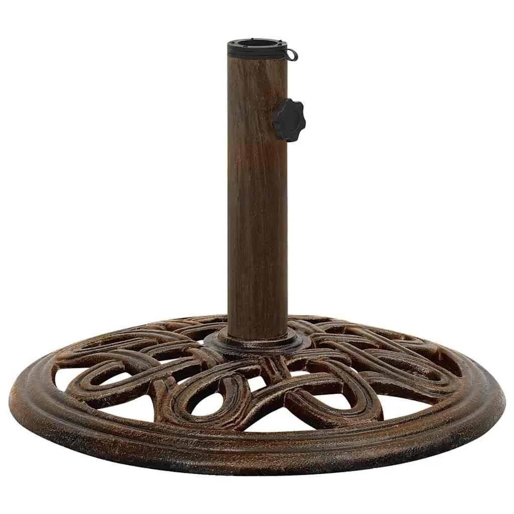 Bronze Umbrella Base 15.7x15.7x12.6 Inches Cast Iron Outdoor Parasol Stand