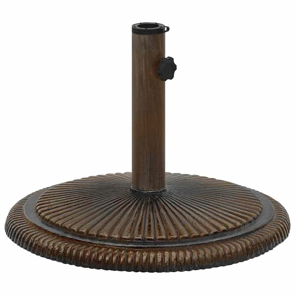 Bronze Umbrella Base 17.7x17.7x11.8 Inches Cast Iron Outdoor Parasol Stand