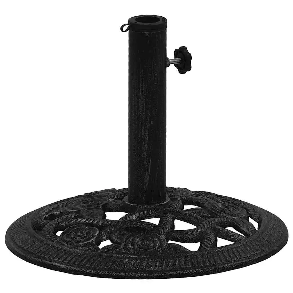 Cast Iron Umbrella Base Black 15.7x15.7x12.6 Inches Heavy Duty Outdoor Patio Weight