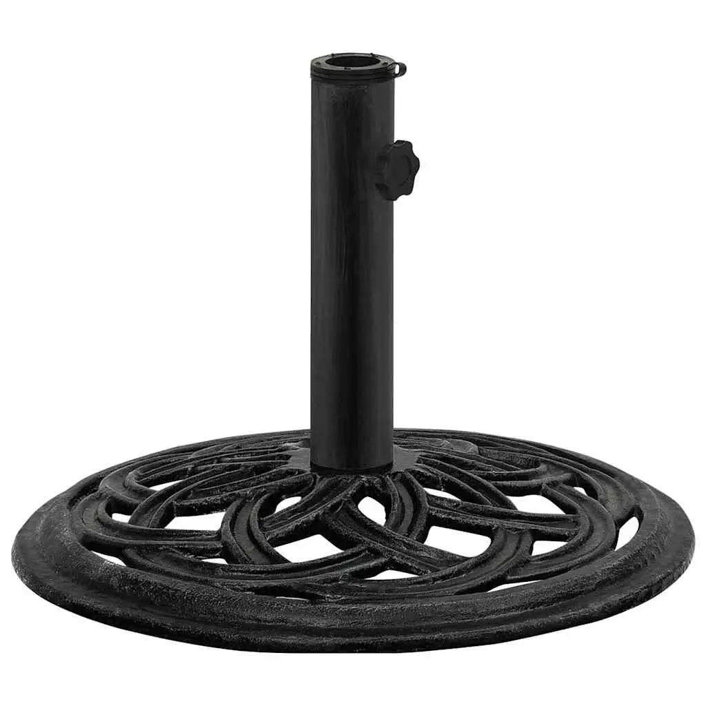 Cast Iron Umbrella Base Black 17.3x17.3x12.2 Inches Durable Outdoor Patio Weight