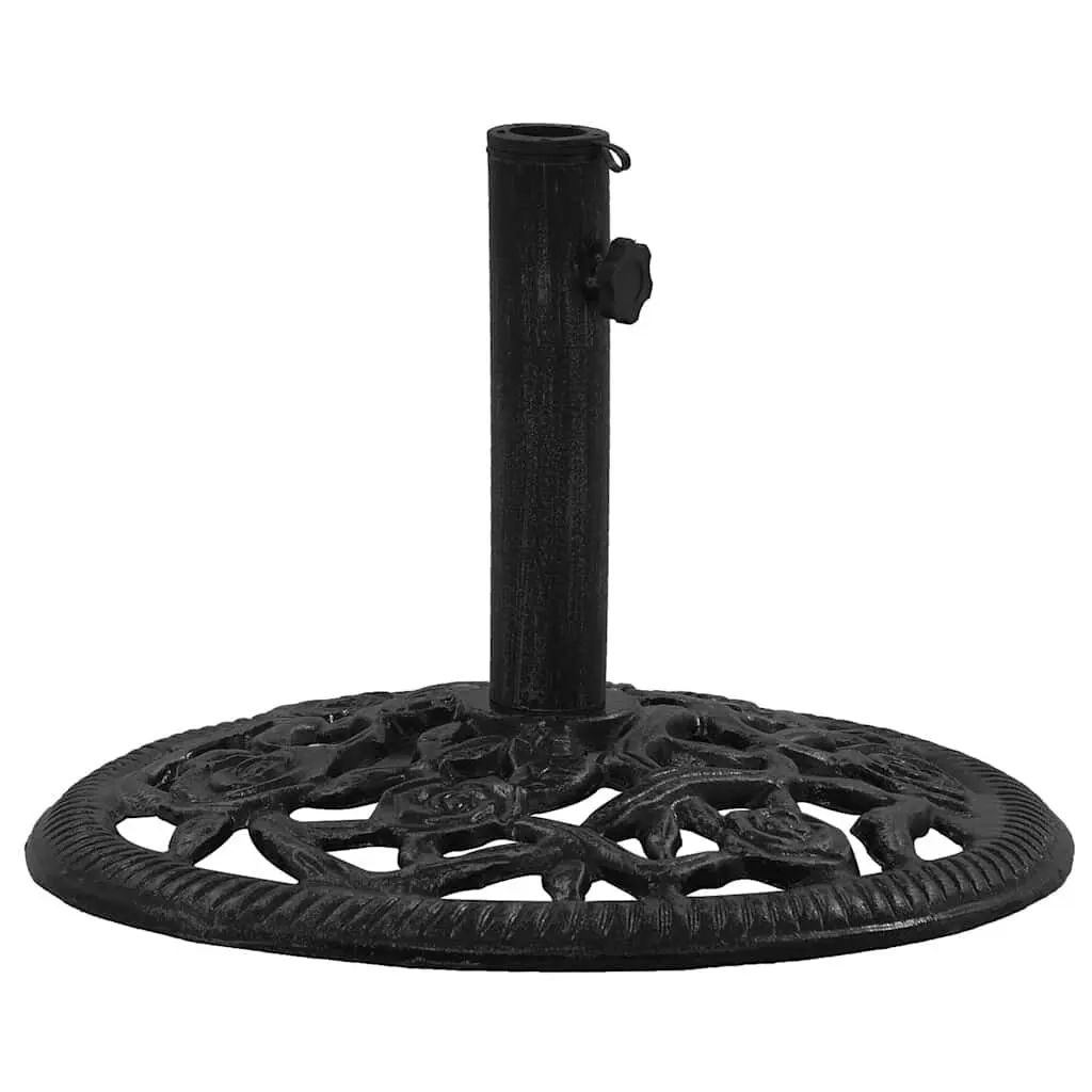 Cast Iron Umbrella Base Black 18.9x18.9x13 Inches Premium Outdoor Patio Stand