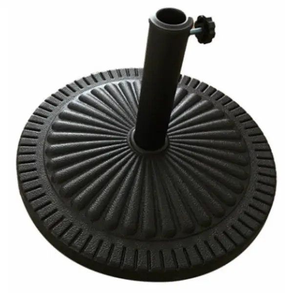 Four Seasons Courtyard 852008 Composite Umbrella Base Black 22 Inch Diameter