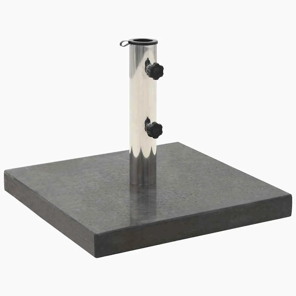 Parasol Base Granite 62.8 lb Square Black Outdoor Umbrella Stand