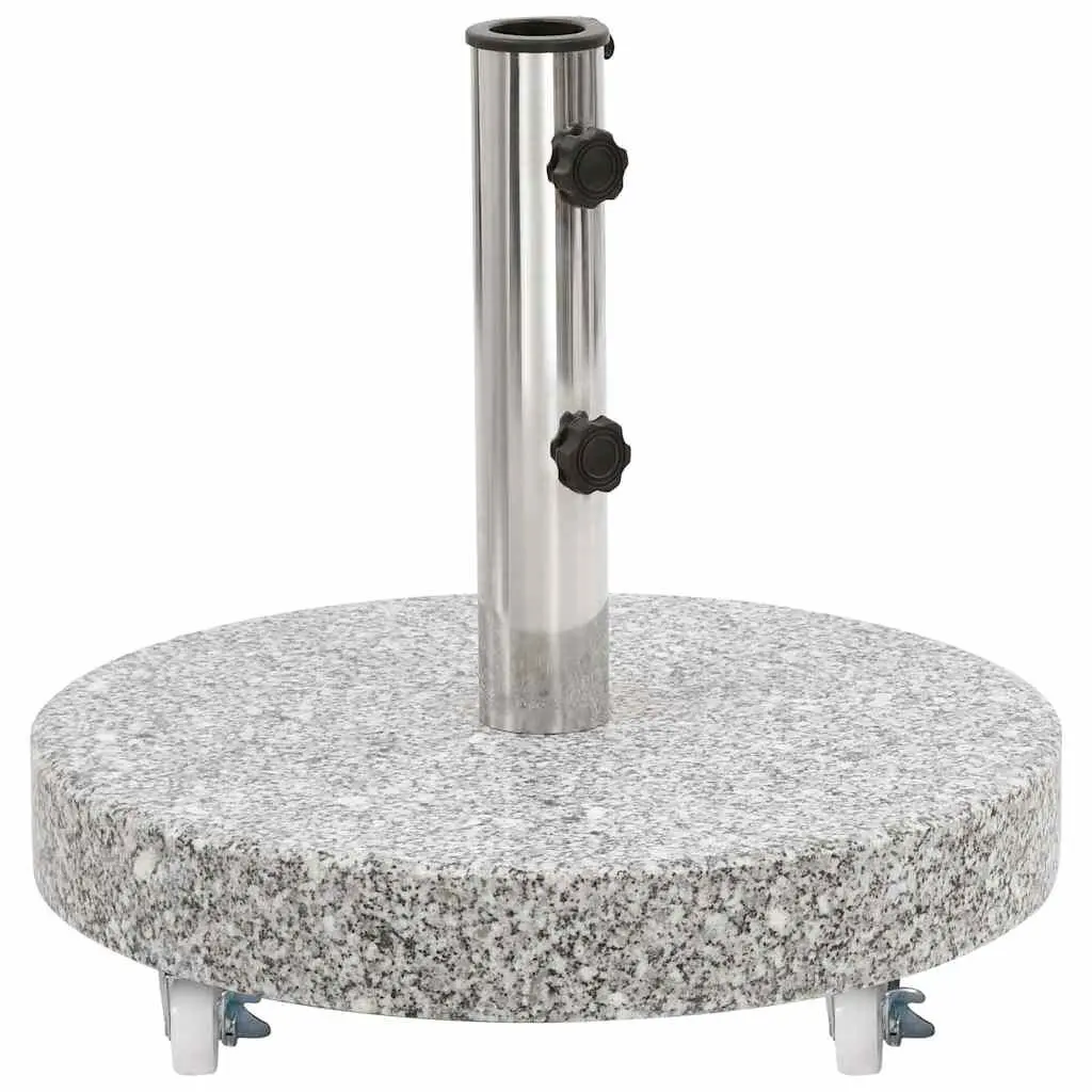 Parasol Base Granite 66.1 lb Round Gray Umbrella Stand