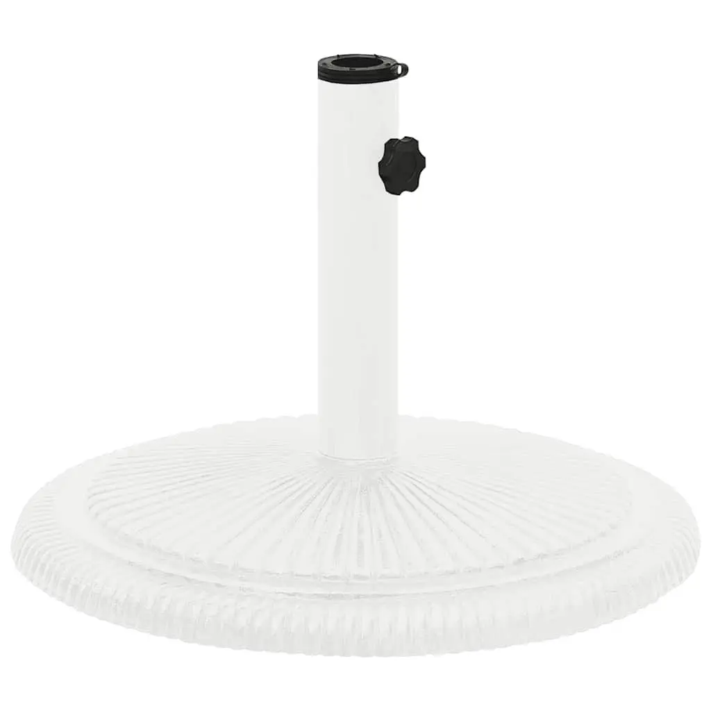 White Cast Iron Umbrella Base 17.7x17.7x11.8 Inches Stable Support Market Umbrellas