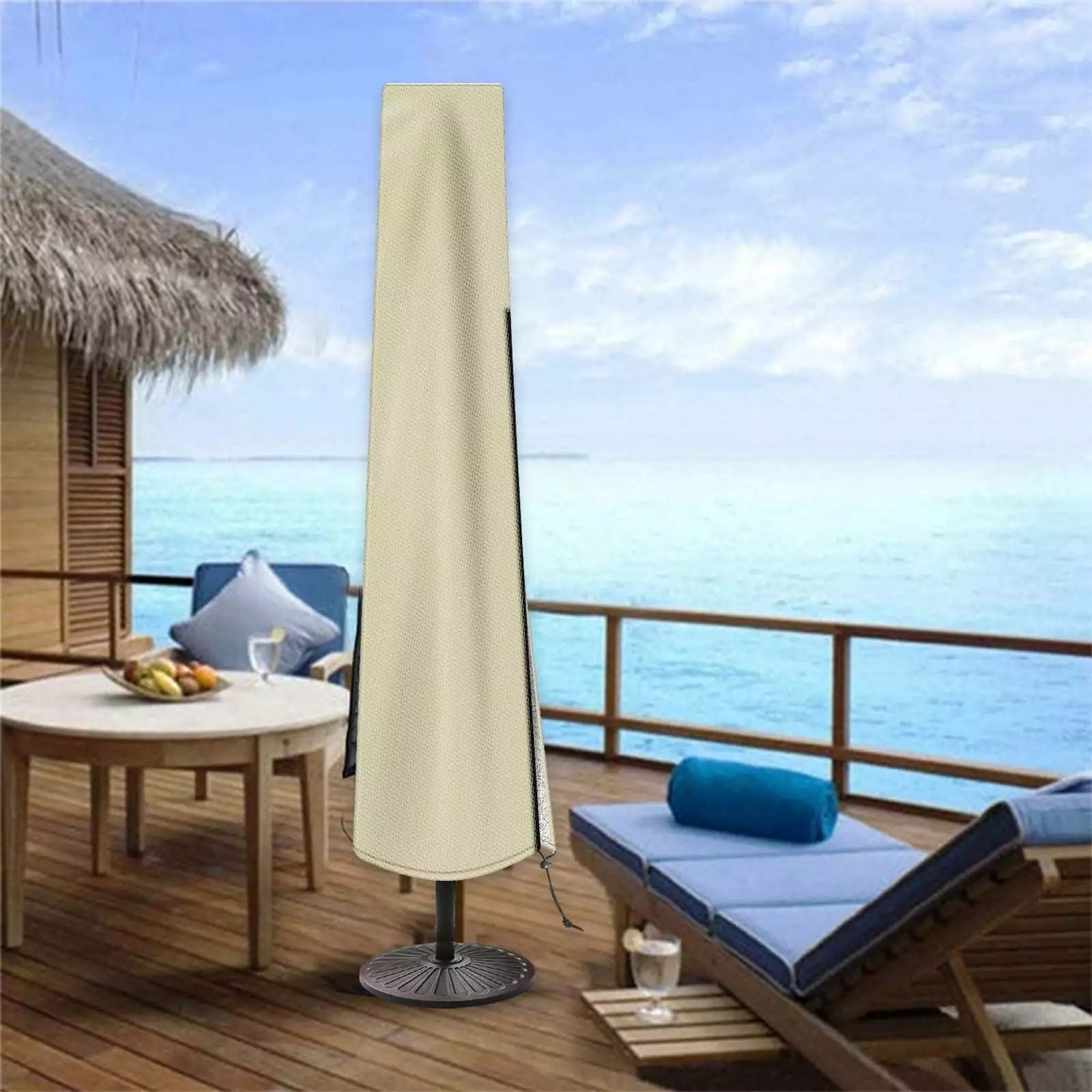 DiHuiDian Umbrella Cover Oxford Fabric Patio Umbrella Covers Zip 9ft to 12ft Garden Outdoor Market Parasol