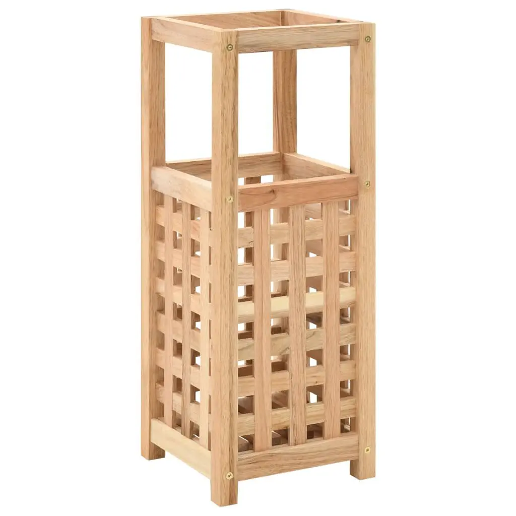 Umbrella Stand Solid Walnut Wood 7.1x7.1x19.7 Inches Entryway Organizer
