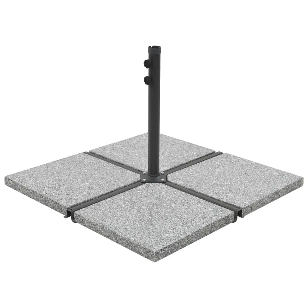Umbrella Weight Plate Granite 55.1 lb Square Gray Outdoor Base