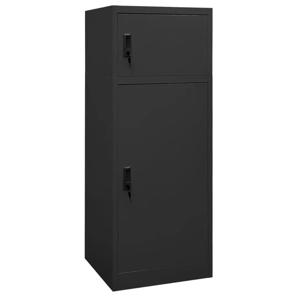 Saddle Cabinet Anthracite 20.9x20.9x55.1 Inches Steel Storage Home Office