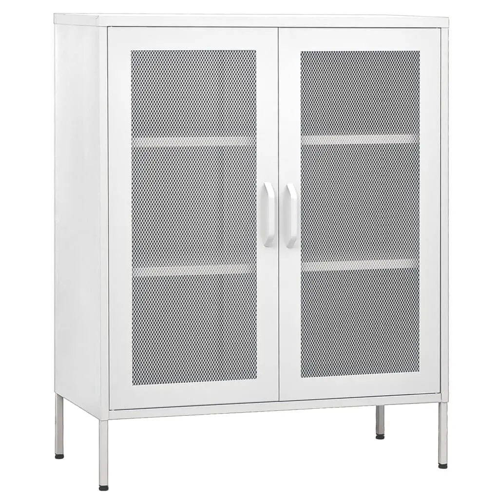 Storage Cabinet White 31.5x13.8x40 Inch Steel Utility Cabinet