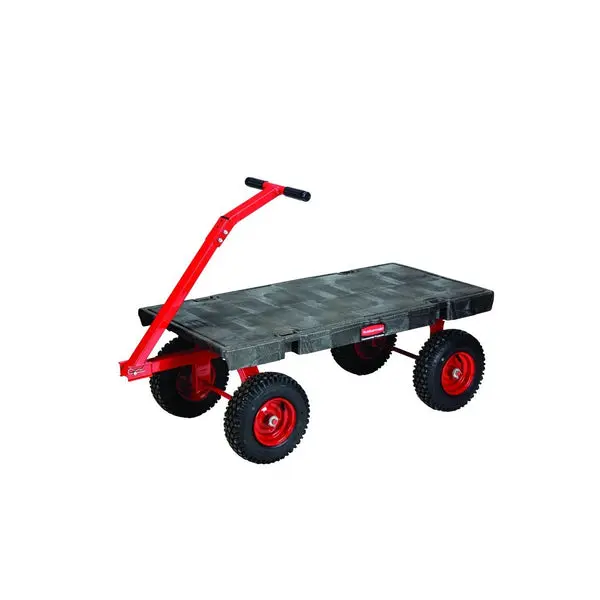 Rubbermaid FG447700BLA 5th Wheel Wagon Truck 48 Inch L x 24 Inch W Heavy Duty Utility Cart