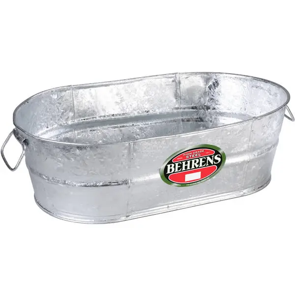 Behrens 2-OV Hot Dipped Steel Oval Tub 10.5 Gallon Capacity