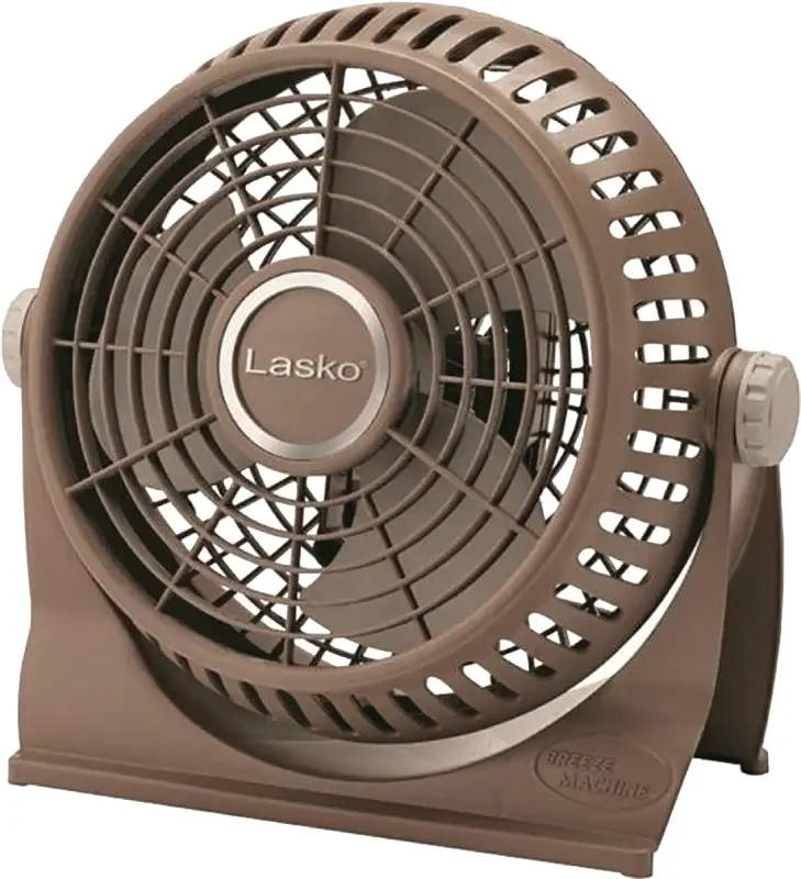 Lasko Breeze Machine 505 Desk Fan, 120 V, 10 Dia Blade, 2-Speed, 435 cfm Air, Cocoa