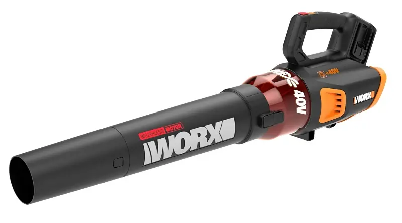 Worx WG584 Battery-operated Leaf Blower Brushless Motor, Battery Included, 2.5 Ah, 40 V, Lithium-Ion, 3-Speed, 470 cfm Air
