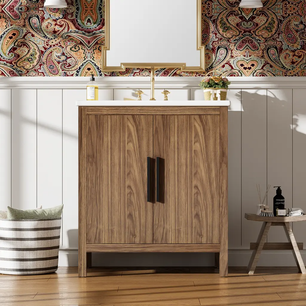 30 Inch Timber Hue Bathroom Vanity Single Sink and Combination Under Counter rnb