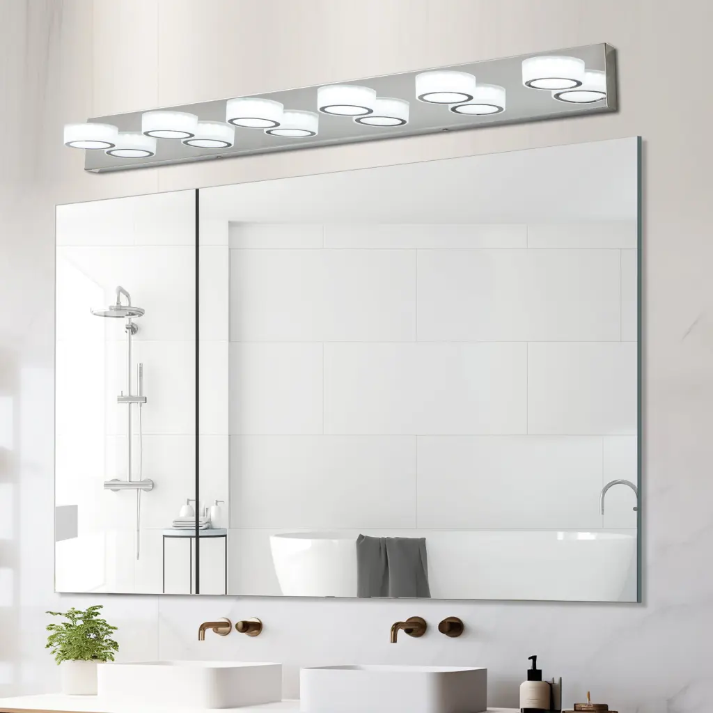 Modern Chrome 6 Light LED Vanity Fixture Bathroom Mirror Lighting lighting commune