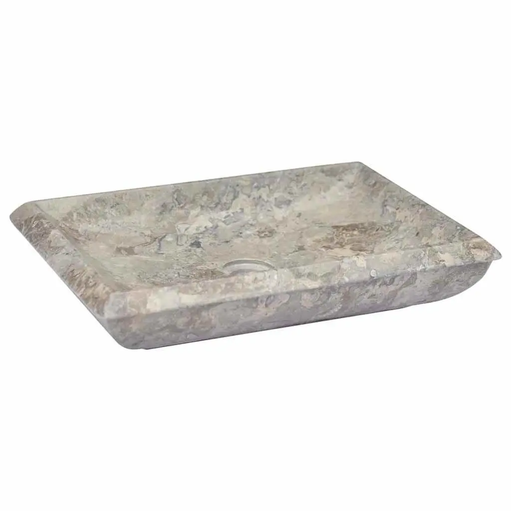 Sink Gray 19.7x13.8x3.9 Inches Marble Bathroom Vanity Sink Modern Design