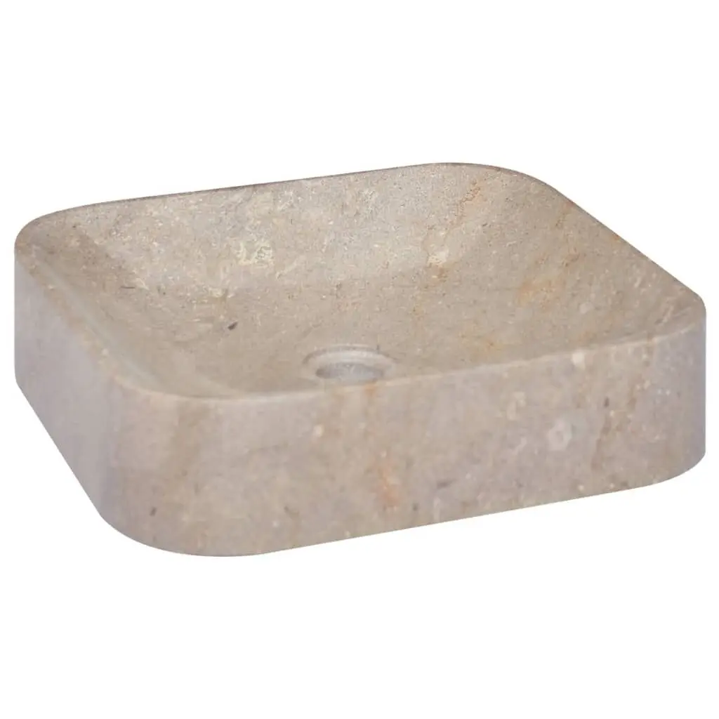 Sink Gray 15.7x15.7x3.9 Inches Marble Bathroom Vanity Top