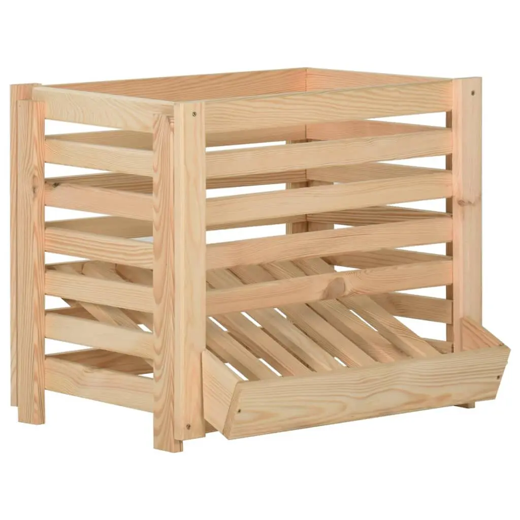 Potato Box 23.6x15.7x19.7 Solid Wood Pine Kitchen Storage