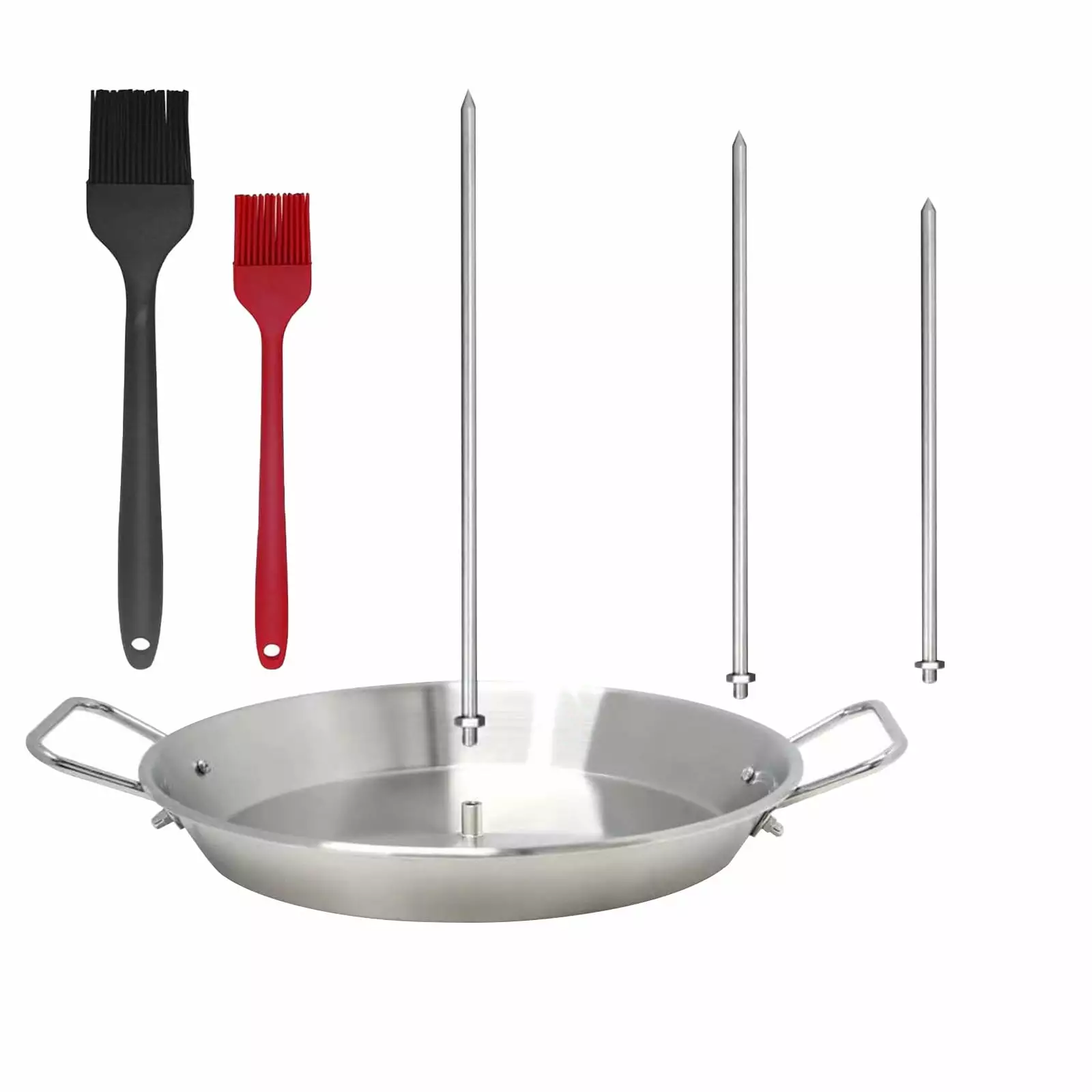 LMEEOR Small Vertical Skewer Grill 10 Inch Detachable Nails Chicken Fish and Steak One