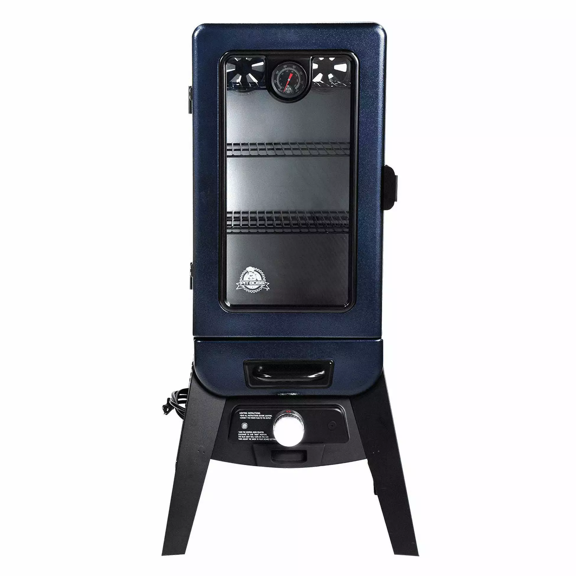 Pit Boss 3-Series Analog Vertical Smoker Blue Hammertone PBV3A1 Outdoor BBQ