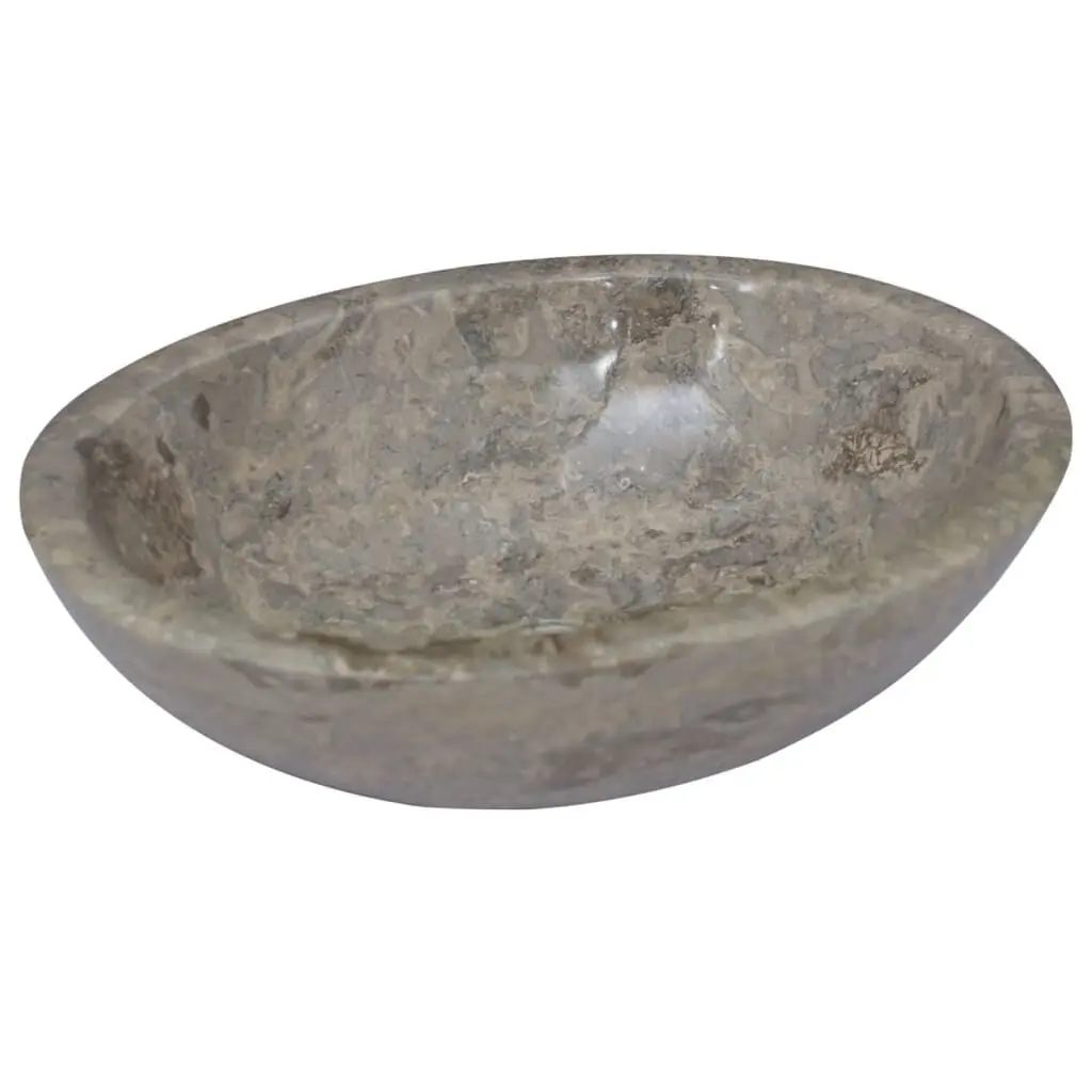 Sink Gray 20.9x15.7x5.9 Inches Marble Modern Bathroom Vessel