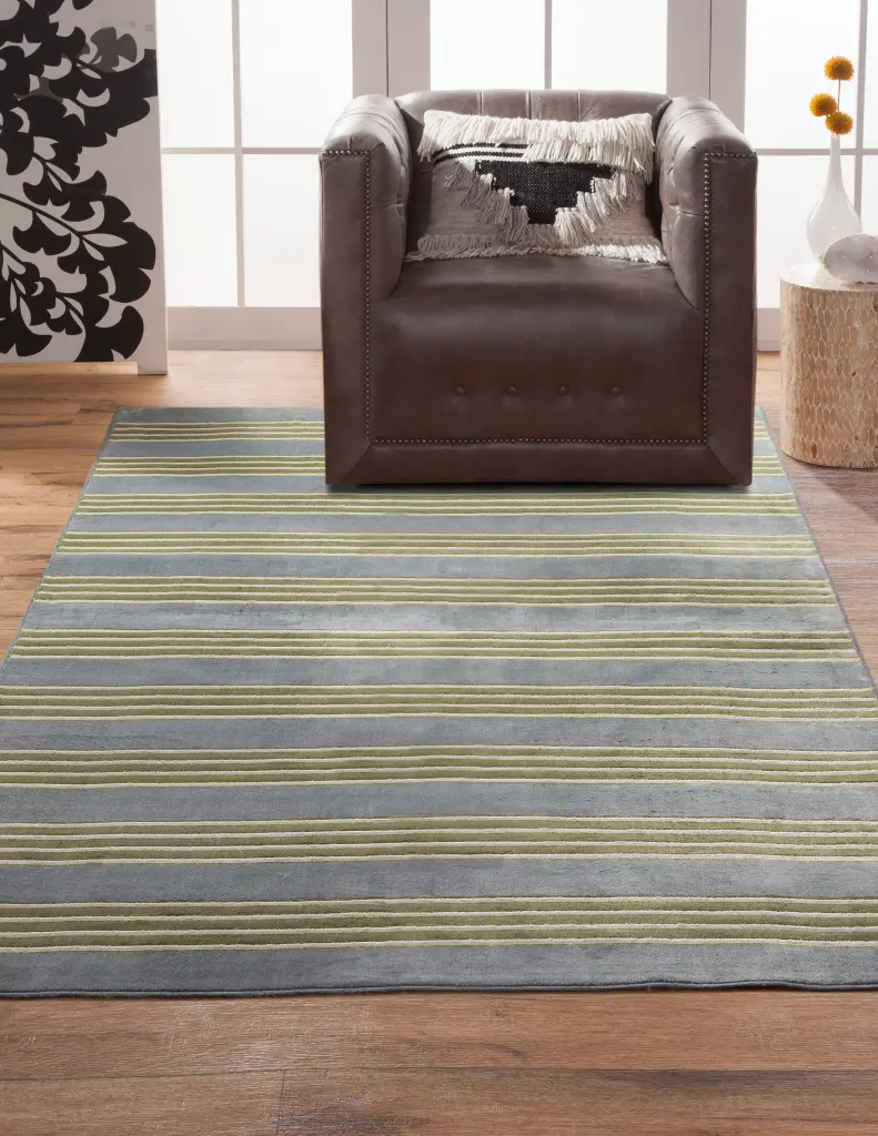 Tomkin Light Blue Green Ivory 5x8 Area Rug Viscose Living Room Carpet napa valley weavers