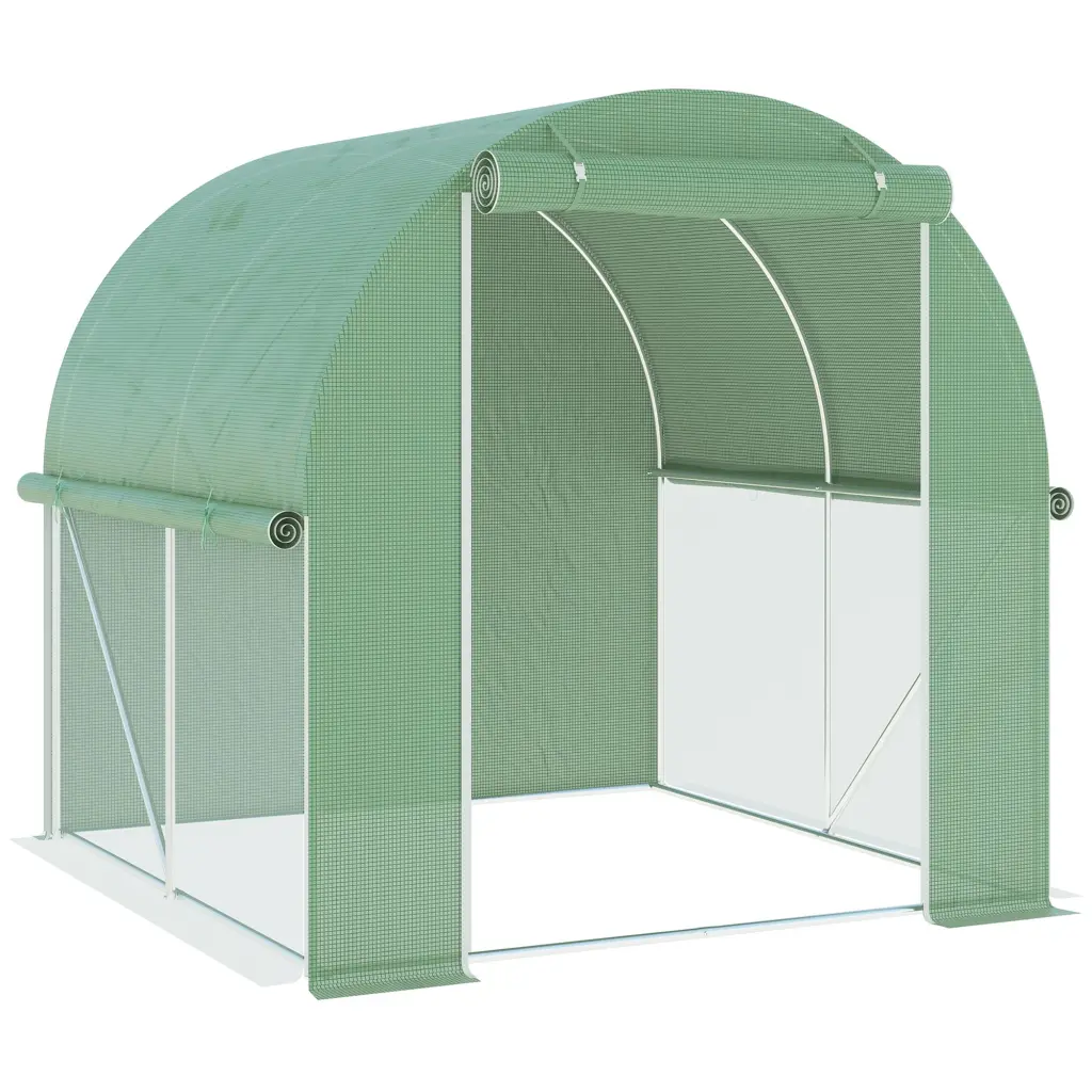 Outsunny 6x6x6 Feet Tunnel Greenhouse Outdoor Walk Hot House Gardening aosom business