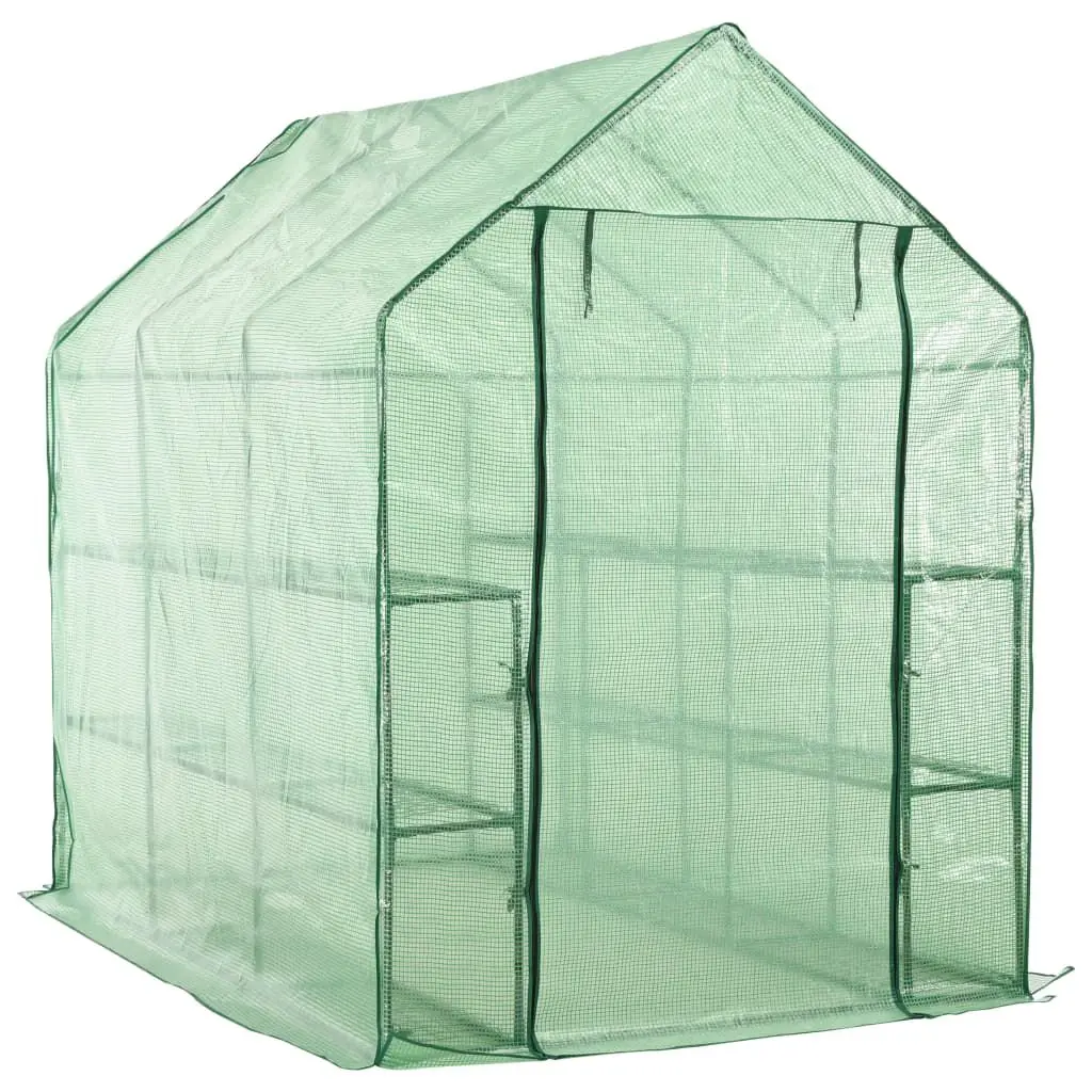 Walk- Greenhouse 12 Shelves Steel 56.3x84.5x77.2 Inches