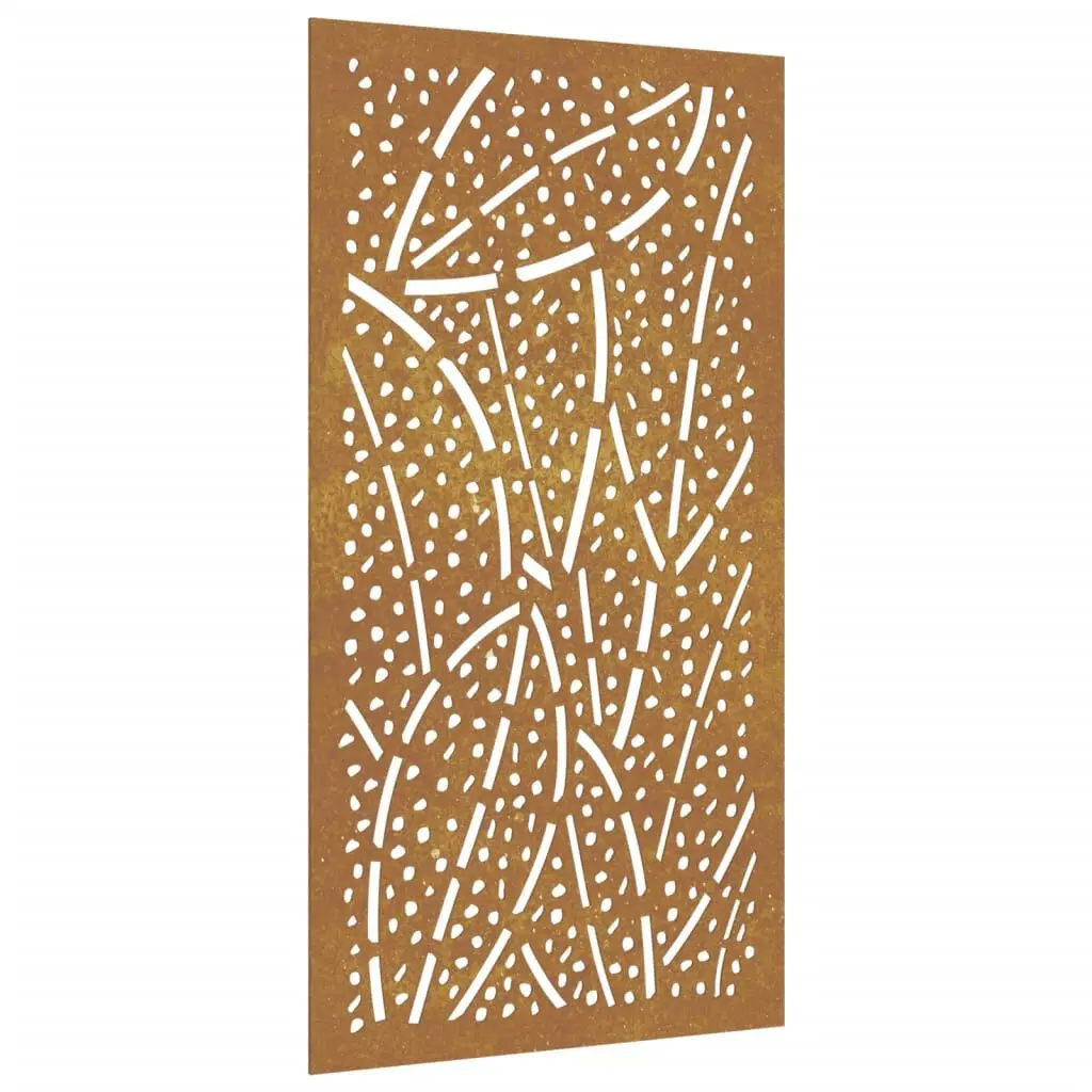 Corten Steel Leaf Design Patio Wall Decoration 41.3x21.7 Inches Outdoor Art