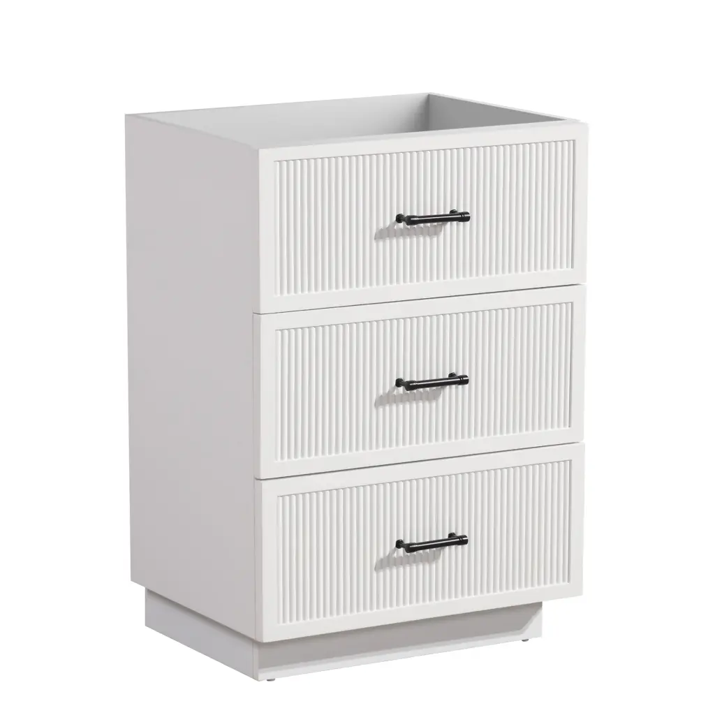 HK2305 24 Inch White MDF Cabinet Modern Storage Solution like it