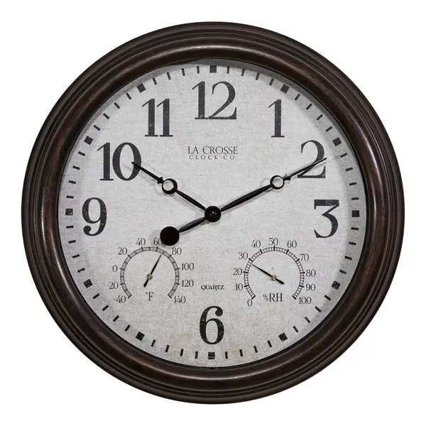 La Crosse 404-3015 Indoor Outdoor Wall Clock 15 Inch Diameter La Crosse Technology