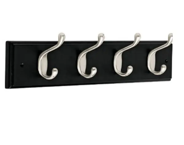 Liberty Hardware R13045-BWN-U Heavy Duty Coat and Hat Hook Rack 18 Inch Wall Mounting