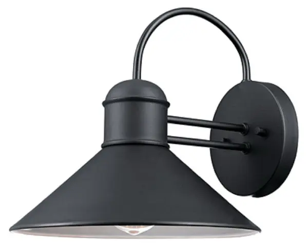 Globe Electric 44165 Wall Mount Lantern Black Finish Outdoor Lighting Fixture