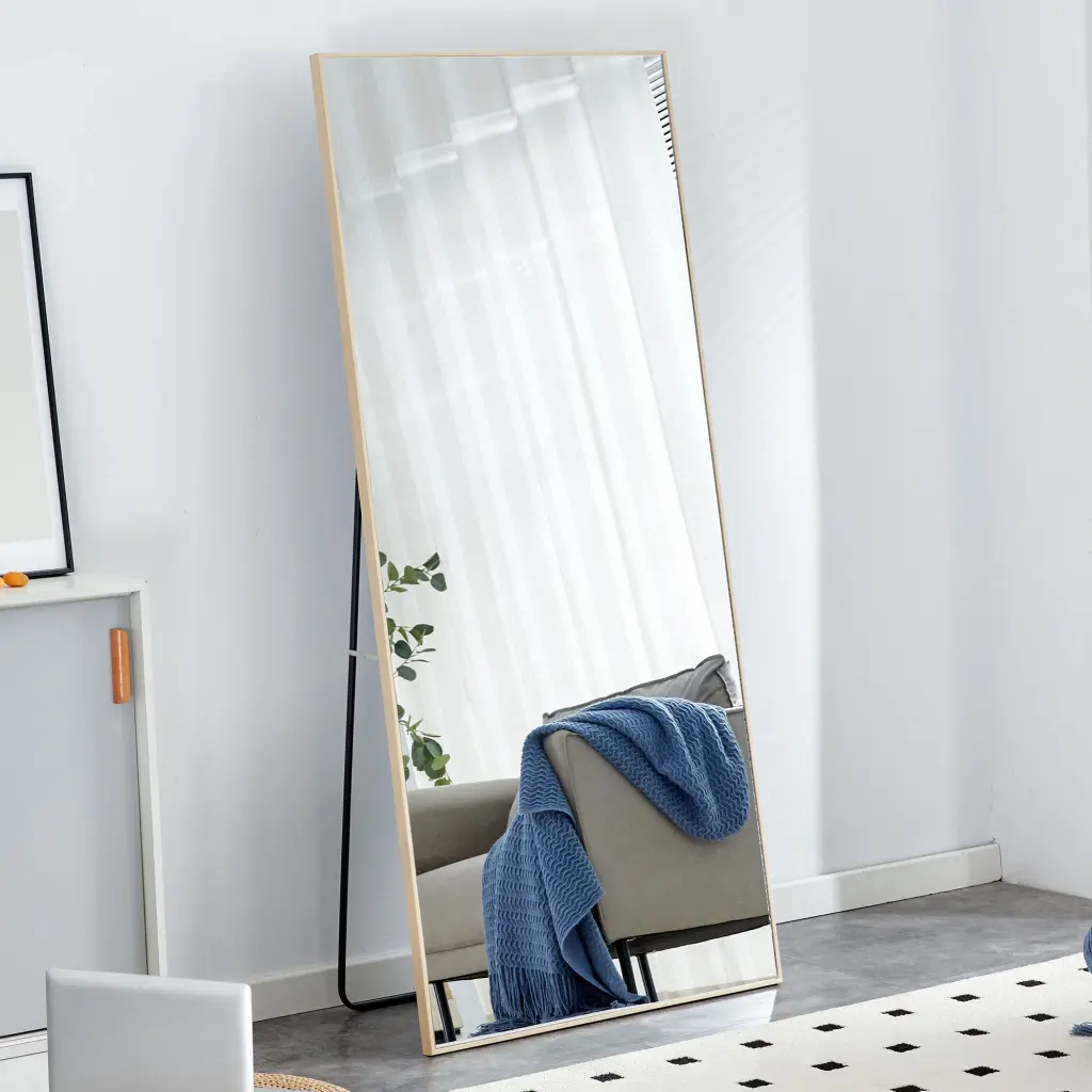 Fourth Generation Solid Wood Frame Long Mirror Bedroom Dressing Mirror droom w-1151