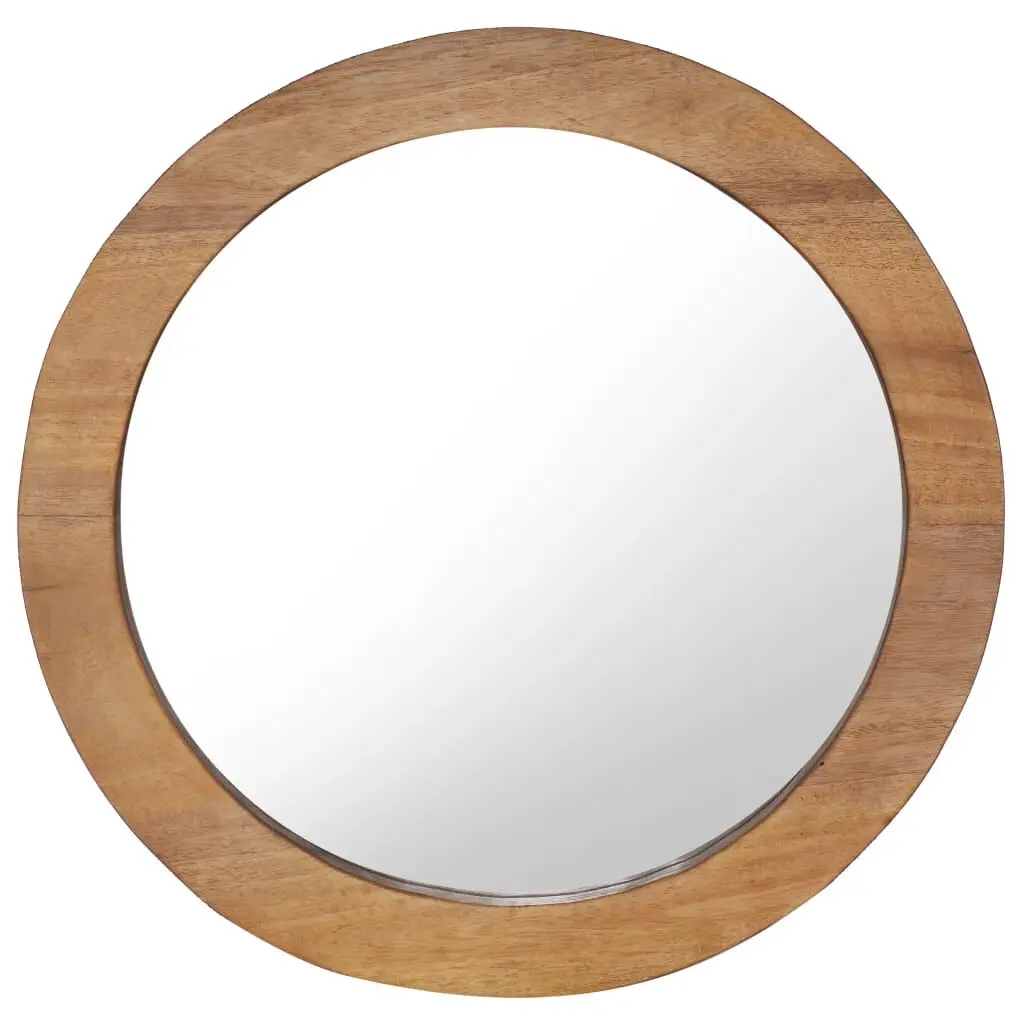 Wall Mirror 23.6 Inches Teak Round Decorative Home Decor