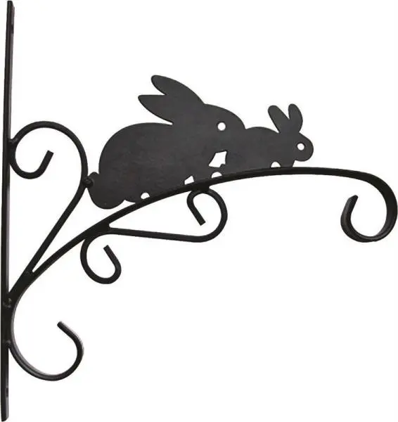 Landscapers Select GF-3055 Black Wall Mounting Plant Bracket 11 Inch Outdoor Decor