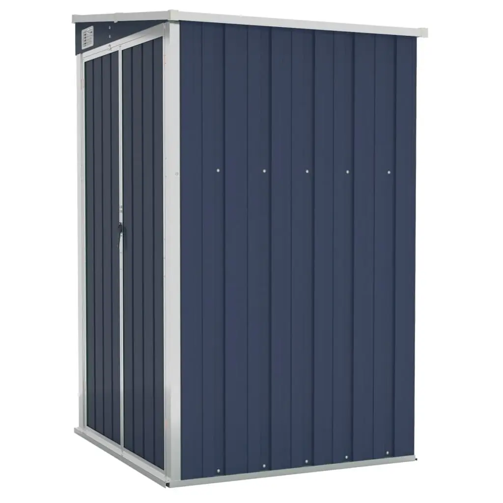 Wall-mounted Garden Shed Anthracite 46.5x39.4x70.1 Inches Steel Outdoor Storage Shed