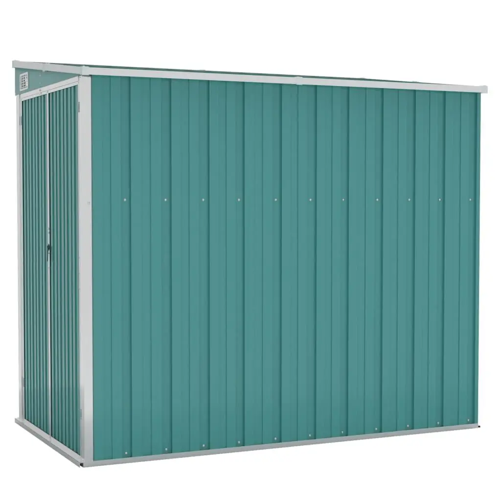 Wall-mounted Garden Shed Green 46.5x76.4x70.1 Galvanized Steel Storage