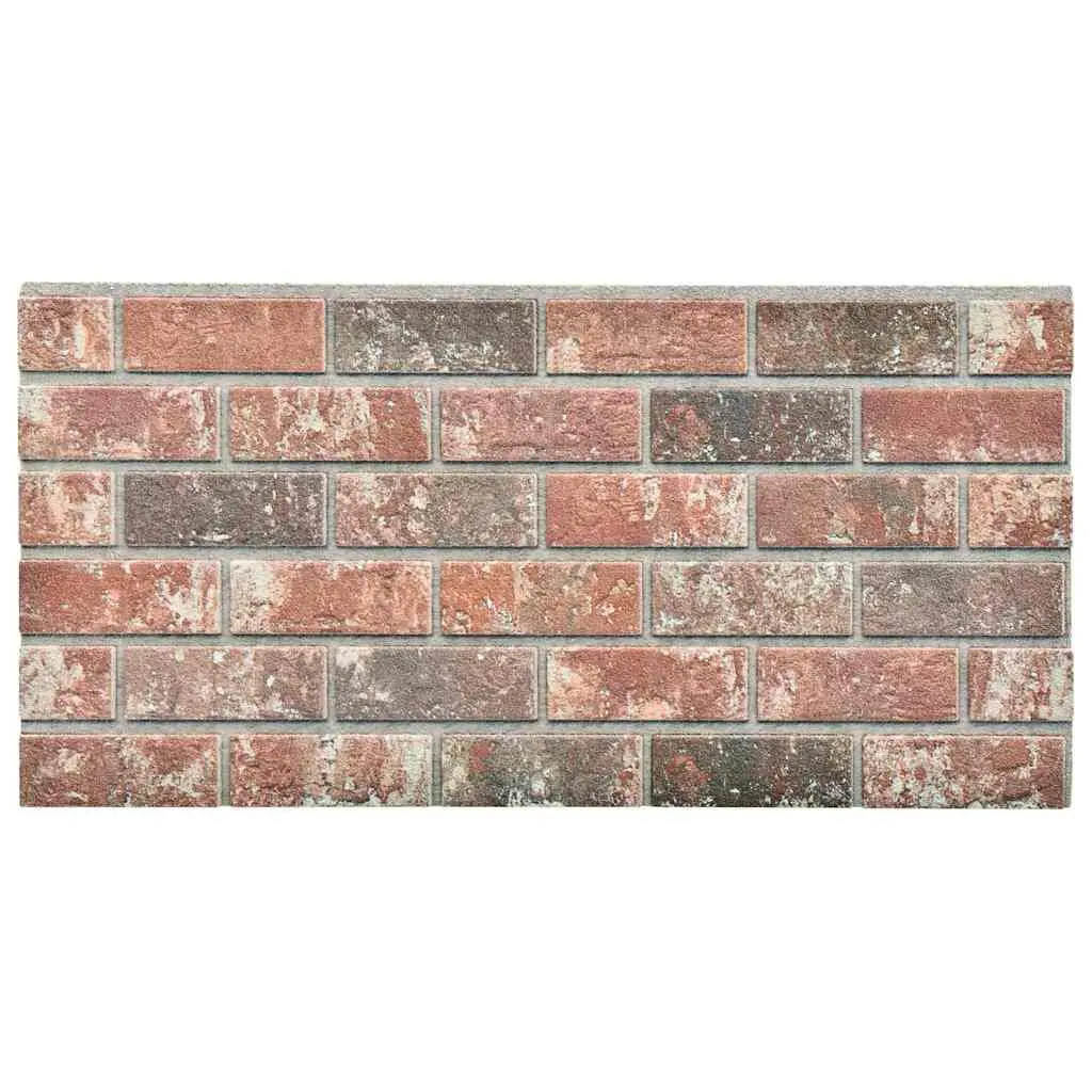 3D Wall Panels Dark Brown & Gray Brick Design 10 pcs EPS Wall Decor