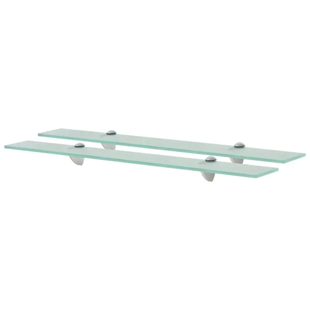 Floating Shelves 2 Pieces Glass 27.6x3.9 Inches Modern Wall Shelving